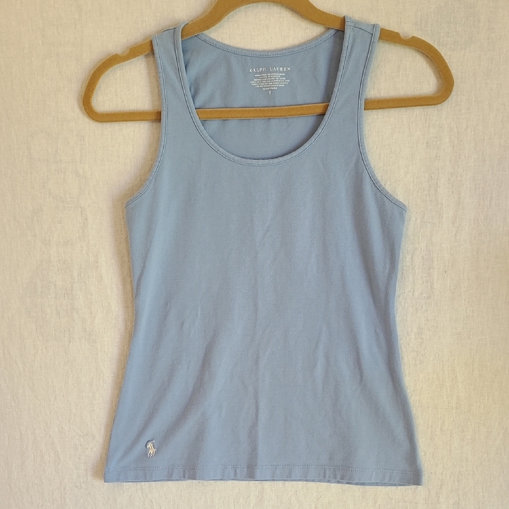 Ralph Lauren Women's Soft Blue Tank Top Size Small